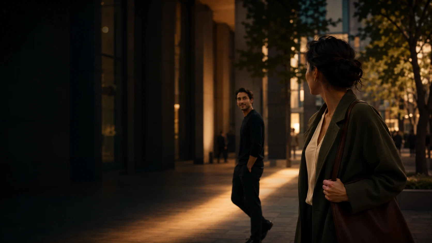 Two people spending time together in a city